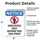 Signmission Employees Only Beyond Sign, Vinyl Decal, 5in W x 7in L, 2PK OS-2PACK-NS-D-57-V-11985 - alternate 6